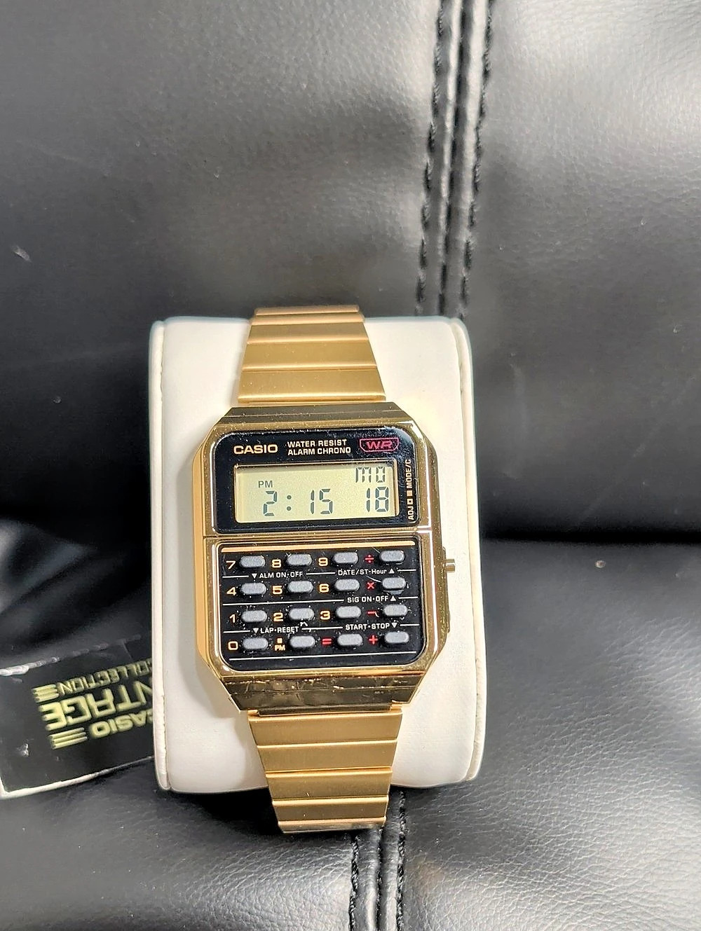 Casio Vintage Data Bank Gold Watch